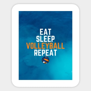 Volleyball tee shirt designs Sticker